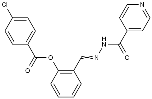 2-(2-ISONICOTINOYLCARBOHYDRAZONOYL)PHENYL 4-CHLOROBENZOATE Structure
