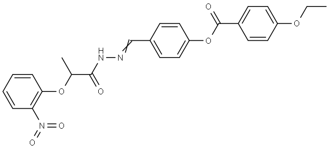 4-(2-(2-(2-NITROPHENOXY)PROPANOYL)CARBOHYDRAZONOYL)PHENYL 4-ETHOXYBENZOATE Structure