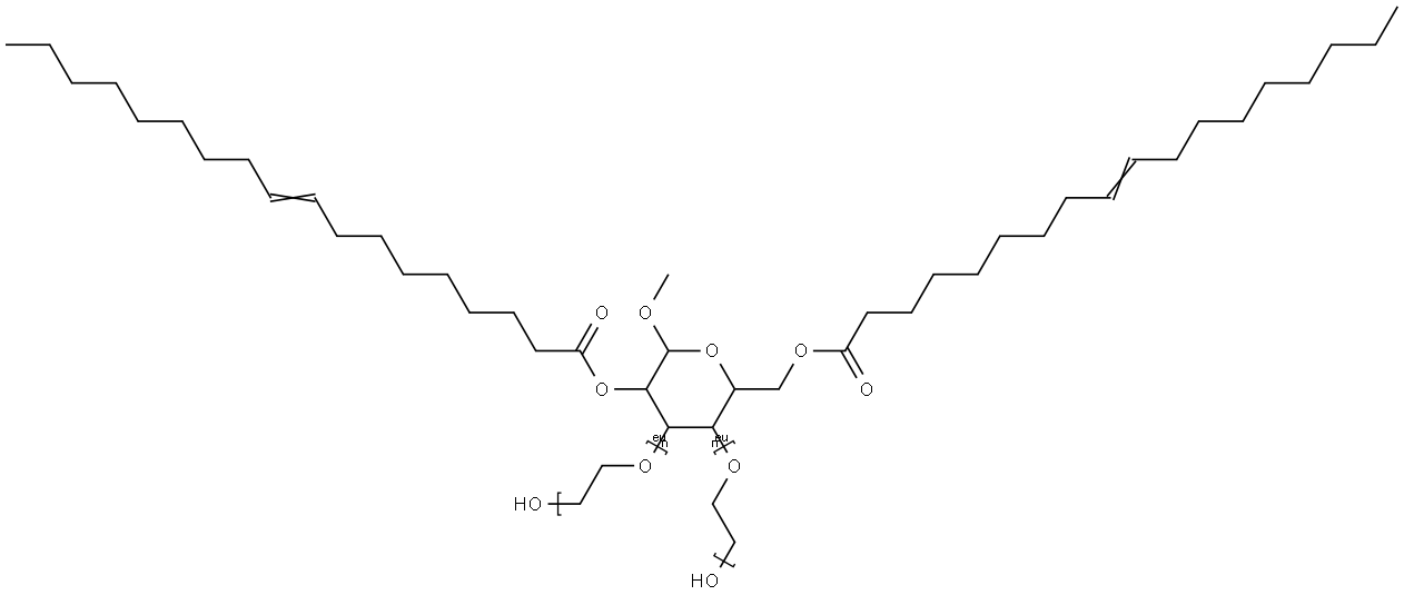 ETHOXYLATED METHYL GLUCOSIDE DIOLEATE Structure