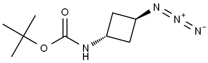 tert-butyl N-[(1r,3r)-3-azidocyclobutyl]carbamate Structure