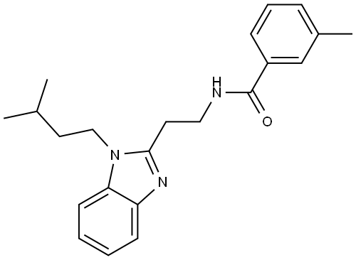 Benzamide, 3-methyl-N-[2-[1-(3-methylbutyl)-1H-benzimidazol-2-yl]ethyl]- Structure