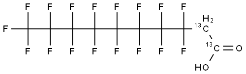 2-Perfluorooctyl-[1,2-13C2]-ethanoic Acid Structure