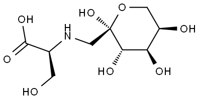 1-(L-serine)-1-deoxy-D-fructose Structure