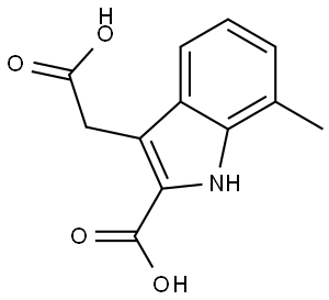 3-(carboxymethyl)-7-methyl-1H-indole-2-carboxylic acid Structure