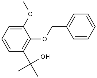 Benzenemethanol, 3-methoxy-α,α-dimethyl-2-(phenylmethoxy)- Structure