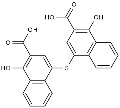 2-Naphthoic acid, 4,4'-thiobis[1-hydroxy- (4CI) Structure