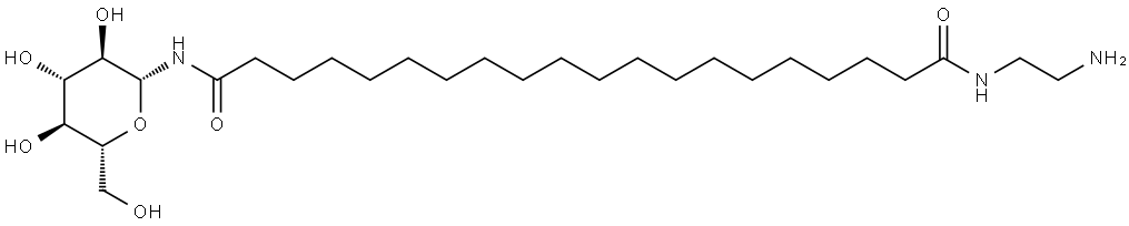 Eicosanediamide, N1-(2-aminoethyl)-N20-β-D-glucopyranosyl- 구조식 이미지