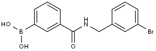 B-[3-[[[(3-Bromophenyl)methyl]amino]carbonyl]phenyl]boronic acid Structure