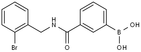 B-[3-[[[(2-Bromophenyl)methyl]amino]carbonyl]phenyl]boronic acid Structure