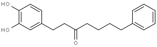 3-Heptanone, 1-(3,4-dihydroxyphenyl)-7-phenyl- Structure