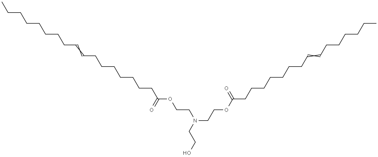 2-((2-((E)-hexadec-9-enoyloxy)ethyl)(2-hydroxyethyl)amino)ethyl oleate Structure