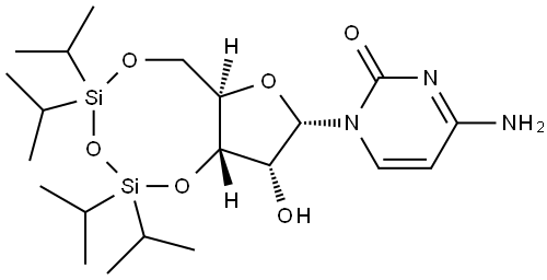 3,5-O-[1,1,3,3-tetrakis(1-methylethyl)-1,3-disiloxanediyl]cytidine Structure