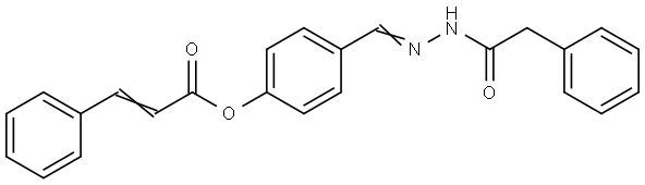 4-(2-(PHENYLACETYL)CARBOHYDRAZONOYL)PHENYL 3-PHENYLACRYLATE Structure