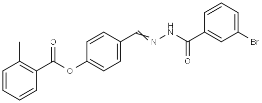 4-(2-(3-BROMOBENZOYL)CARBOHYDRAZONOYL)PHENYL 2-METHYLBENZOATE Structure