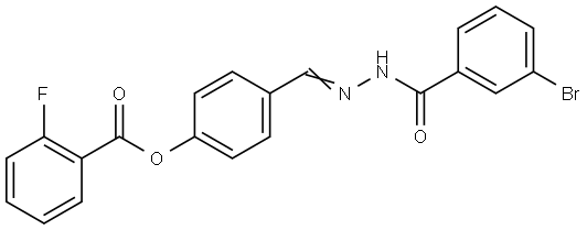 4-(2-(3-BROMOBENZOYL)CARBOHYDRAZONOYL)PHENYL 2-FLUOROBENZOATE 구조식 이미지