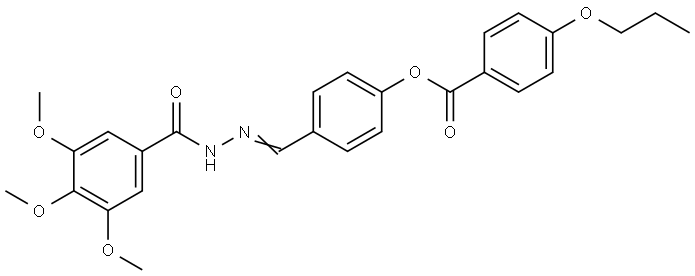 4-(2-(3,4,5-TRIMETHOXYBENZOYL)CARBOHYDRAZONOYL)PHENYL 4-PROPOXYBENZOATE Structure