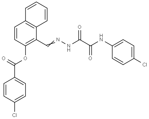 1-(2-((4-CHLOROANILINO)(OXO)ACETYL)CARBOHYDRAZONOYL)-2-NAPHTHYL 4-CHLOROBENZOATE Structure