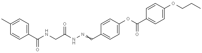 4-(2-(((4-METHYLBENZOYL)AMINO)ACETYL)CARBOHYDRAZONOYL)PHENYL 4-PROPOXYBENZOATE Structure