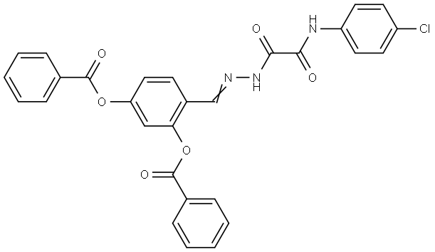 5-(BENZOYLOXY)-2-(2-((4-CHLOROANILINO)(OXO)AC)CARBOHYDRAZONOYL)PHENYL BENZOATE Structure