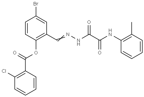 4-BROMO-2-(2-(OXO(2-TOLUIDINO)ACETYL)CARBOHYDRAZONOYL)PHENYL 2-CHLOROBENZOATE Structure