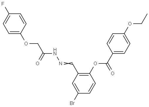 4-BROMO-2-(2-((4-FLUOROPHENOXY)ACETYL)CARBOHYDRAZONOYL)PHENYL 4-ETHOXYBENZOATE Structure