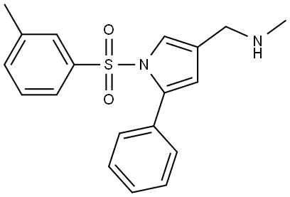 N-methyl-1-(5-phenyl-1-(m-tolylsulfonyl)-1H-pyrrol-3-yl)methanamine Structure