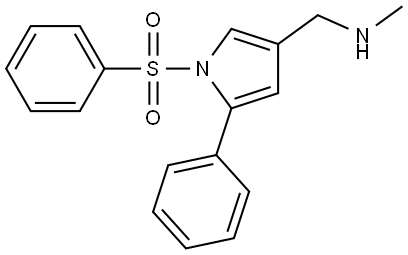 N-methyl-1-(5-phenyl-1-(phenylsulfonyl)-1H-pyrrol-3-yl)methanamine Structure