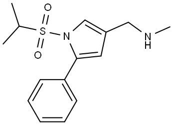 1-(1-(isopropylsulfonyl)-5-phenyl-1H-pyrrol-3-yl)-N-methylmethanamine Structure