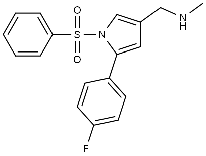 1-(5-(4-fluorophenyl)-1-(phenylsulfonyl)-1H-pyrrol-3-yl)-N-methylmethanamine Structure