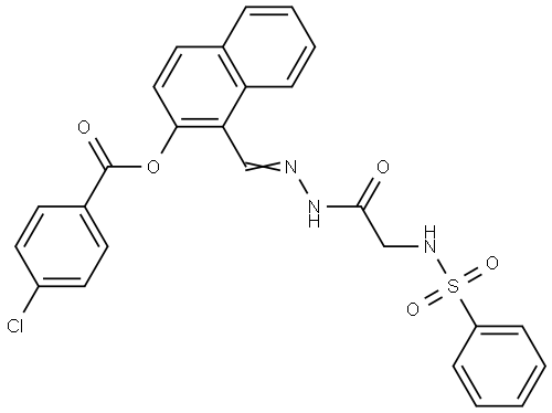1-(2-(((PHENYLSULFONYL)AMINO)AC)CARBOHYDRAZONOYL)-2-NAPHTHYL 4-CHLOROBENZOATE Structure