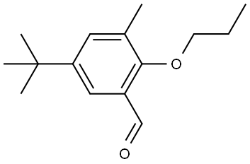 5-(1,1-Dimethylethyl)-3-methyl-2-propoxybenzaldehyde Structure