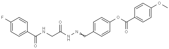 4-(2-(((4-FLUOROBENZOYL)AMINO)ACETYL)CARBOHYDRAZONOYL)PHENYL 4-METHOXYBENZOATE Structure