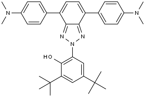 2-(4,7-bis(4-(dimethylamino)phenyl)-2H-benzo[d][1,2,3]triazol-2-yl)-4,6-di-tert-butylphenol Structure