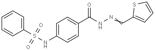 N-(4-((2-(2-THIENYLMETHYLENE)HYDRAZINO)CARBONYL)PHENYL)BENZENESULFONAMIDE Structure