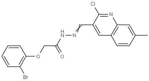 2-(2-BROMOPHENOXY)-N'-((2-CHLORO-7-METHYL-3-QUINOLINYL)METHYLENE)ACETOHYDRAZIDE Structure