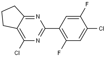 4-chloro-2-(4-chloro-2,5-difluorophenyl)-6,7-dihydro-5H-cyclopenta[d]pyrimidine Structure