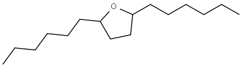 Furan, 2,5-dihexyltetrahydro- Structure