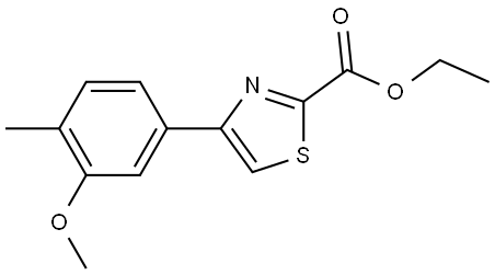 Ethyl 4-(3-methoxy-4-methylphenyl)-2-thiazolecarboxylate Structure