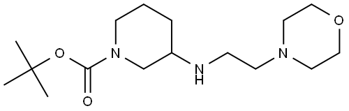 tert-butyl 3-((2-morpholinoethyl)amino)piperidine-1-carboxylate Structure