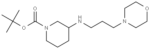 tert-butyl 3-((3-morpholinopropyl)amino)piperidine-1-carboxylate Structure