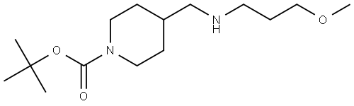 tert-butyl 4-(((3-methoxypropyl)amino)methyl)piperidine-1-carboxylate Structure