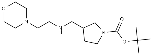 tert-butyl 3-(((2-morpholinoethyl)amino)methyl)pyrrolidine-1-carboxylate Structure