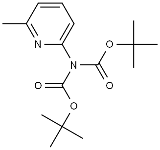 tert-Butyl N-[(tert-butoxy)carbonyl]-N-(6-methylpyridin-2-yl)carbamate Structure