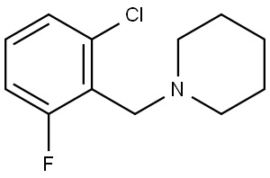 1-[(2-Chloro-6-fluorophenyl)methyl]piperidine Structure