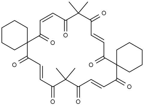 11,11,26,26-TETRAMETHYLDISPIRO[5.9.5.9]TRIACONTA-8,13,23,28-TETRAENE-7,10,12,15,22,25,27,30-OCTONE Structure