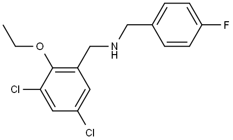 3,5-Dichloro-2-ethoxy-N-[(4-fluorophenyl)methyl]benzenemethanamine Structure