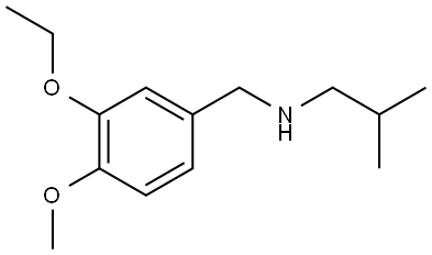 3-Ethoxy-4-methoxy-N-(2-methylpropyl)benzenemethanamine Structure