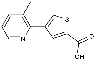 4-(3-Methyl-2-pyridinyl)-2-thiophenecarboxylic acid Structure