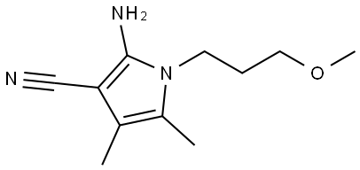 2-amino-1-(3-methoxypropyl)-4,5-dimethyl-1H-pyrrol-3-yl cyanide Structure