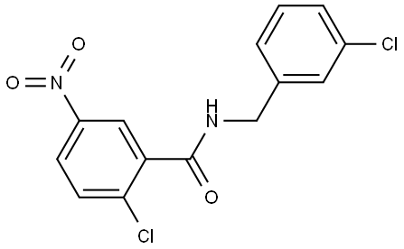 2-chloro-N-(3-chlorobenzyl)-5-nitrobenzamide Structure